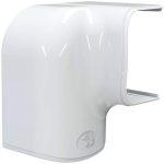 Rechter bocht verticaal/horizontaal 75mm wit
