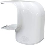Linker bocht verticaal/horizontaal 75mm wit