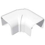 Platte bocht verstelbaar 45°-90° 75mm wit