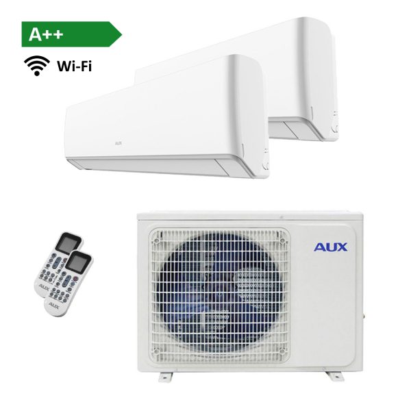 AUX Multi-split unit airco 5.0kW met 2 x 2,5kW binnenunits White