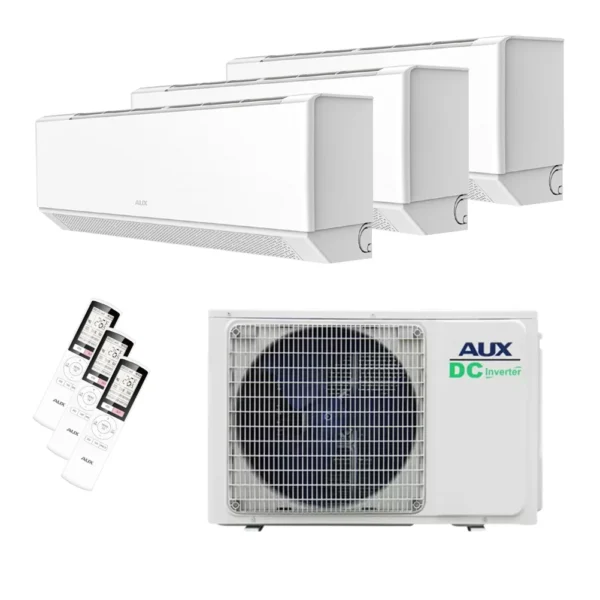AUX Multi-split unit airco 8.0kW met 3 x 3,5kW C-Serie binnenunits White