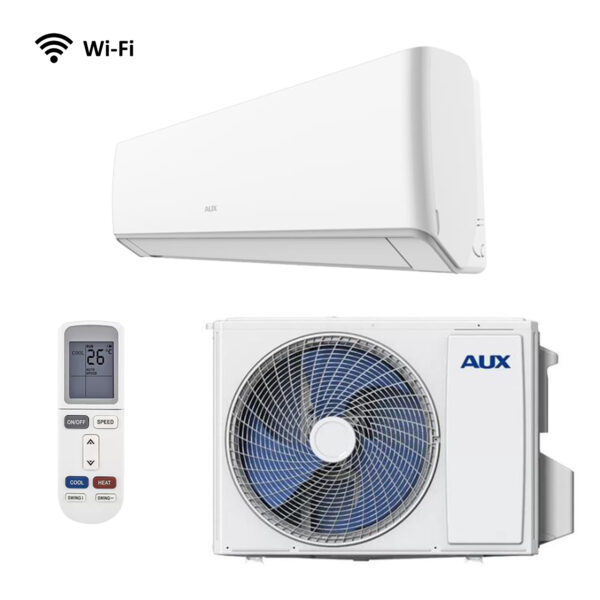 AUX 'Wit Deluxe' Split unit airco 5kW / 18000BTU totaalpakket